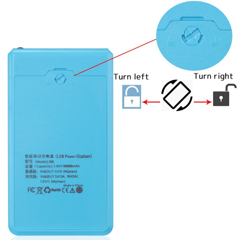 6*18650 Battery Holder Dual USB Power Bank Battery Box Mobile Phone Charger DIY Shell Case Charging Storage Case