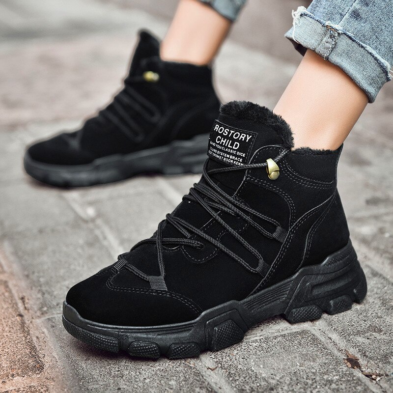 Kvinnor fritidsskor kvinna sneakers trend fritidsstövlar lägenheter vinter zapatillas