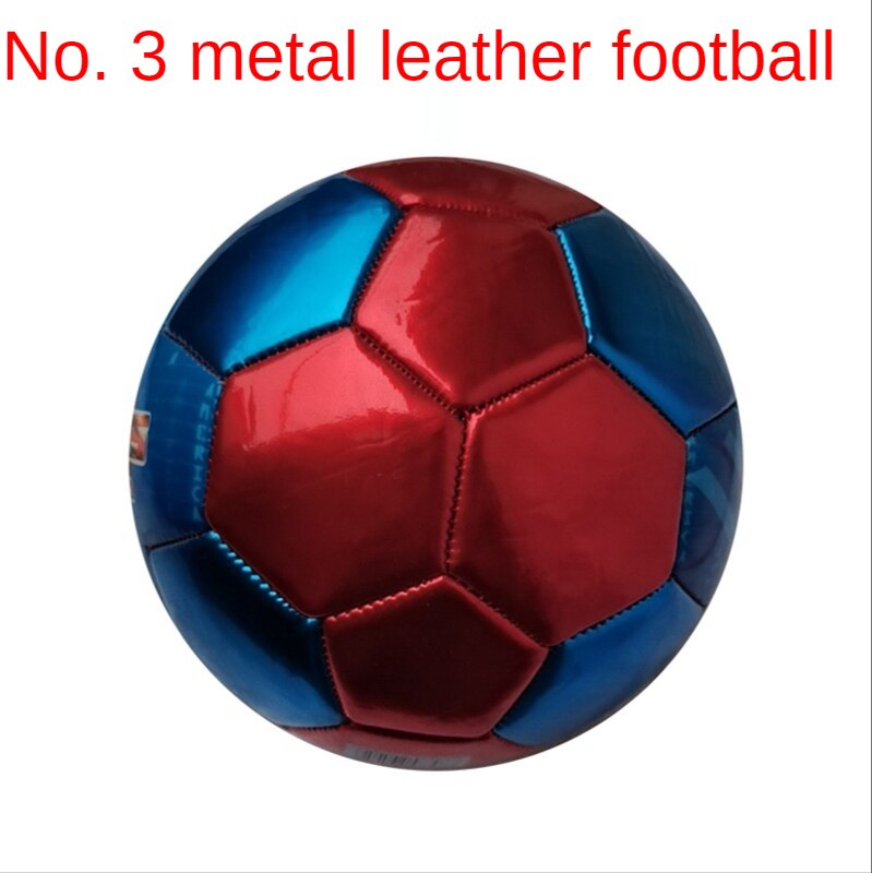 Size 2/3/4/5 PU Football Adult Primary and Middle School Students Competition Training Rubber Football Children Football Toy: No. 3 Metal leather