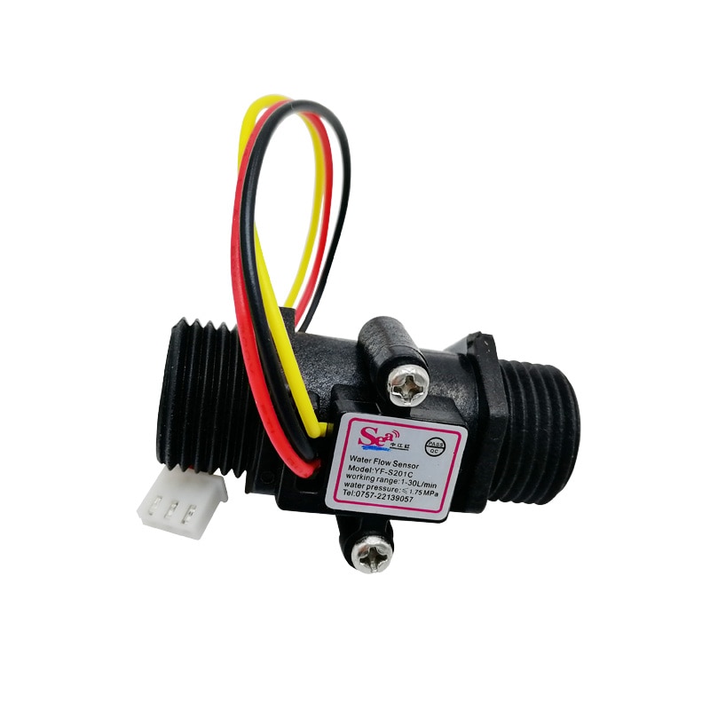 Dc 5V 12V DN15 Transparant/Zwart Waterstroom Sensor Meter Meting Hall Flow Sensor Indicator teller G1/2