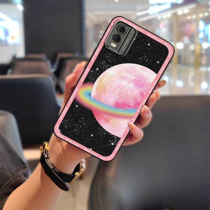 Phone Protector Cover Phone Case For Nokia C32 Graffiti Cute Soft case Dirt-resistant Waterproof Durable: green