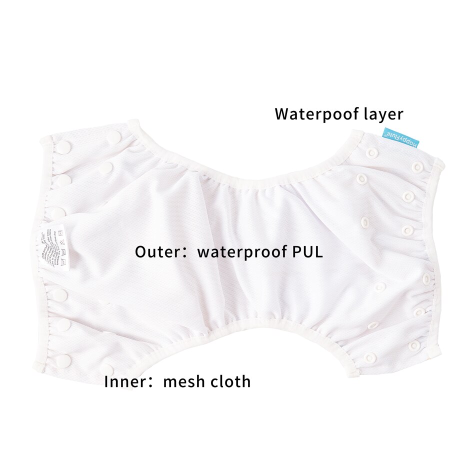 Happy Flute – couche-culotte ajustable en tissu réutilisable pour bébé, 2 pièces, housse lavable, pour l'été, pantalon de piscine