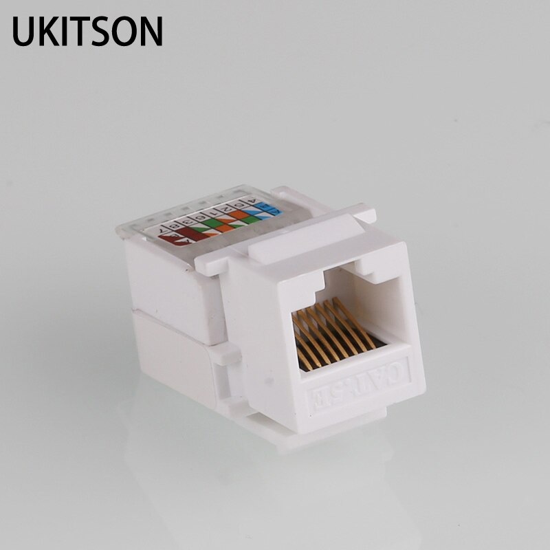 Keystone Connector CAT5E RJ45 Internet Plug Jack Module For Computer Ethernet Panel