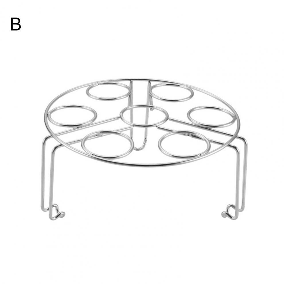 Useful Steaming Rack Safe Anti-rust Egg Steamer Rack Heat Insulated Egg Basket Cook Accessories Egg Steamer Rack: B