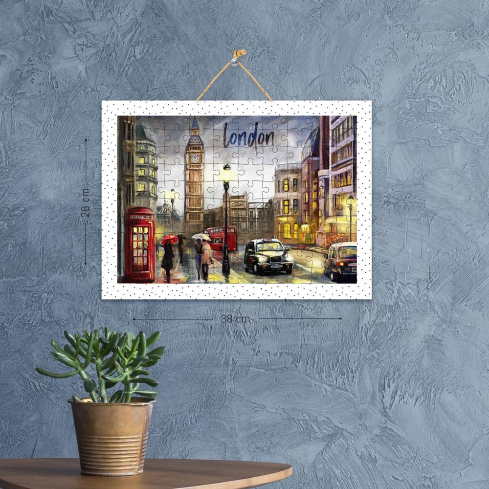 Decor Puzzel Londen 100 Pcs, Puzzel Voor Volwassenen En Kinderen, Lijm En Rop Te Hangen Gratis