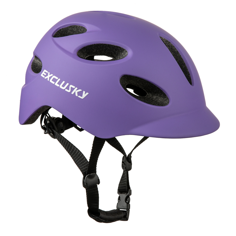 Exclusky LED Bike Helmets For Scooter Cycling Skateboard Urban Bicycle Caps With Light Size M And L Fast: Purple / L  58-61cm
