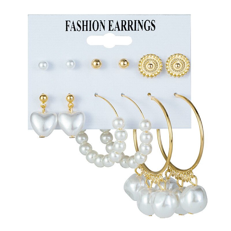 Boucles d'oreilles créoles en perles de culture coréennes, couleur or, simples, en forme de grand cercle, pour femmes, bijoux de mariage: Produit 8