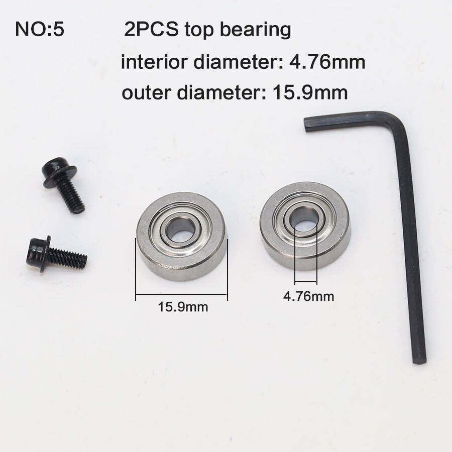 Rodamiento y anillo de parada para Router Bit SH 1/2, 3/8, 3/4, 1/4 de 1/2 &quot;, 5 unidades: NO5