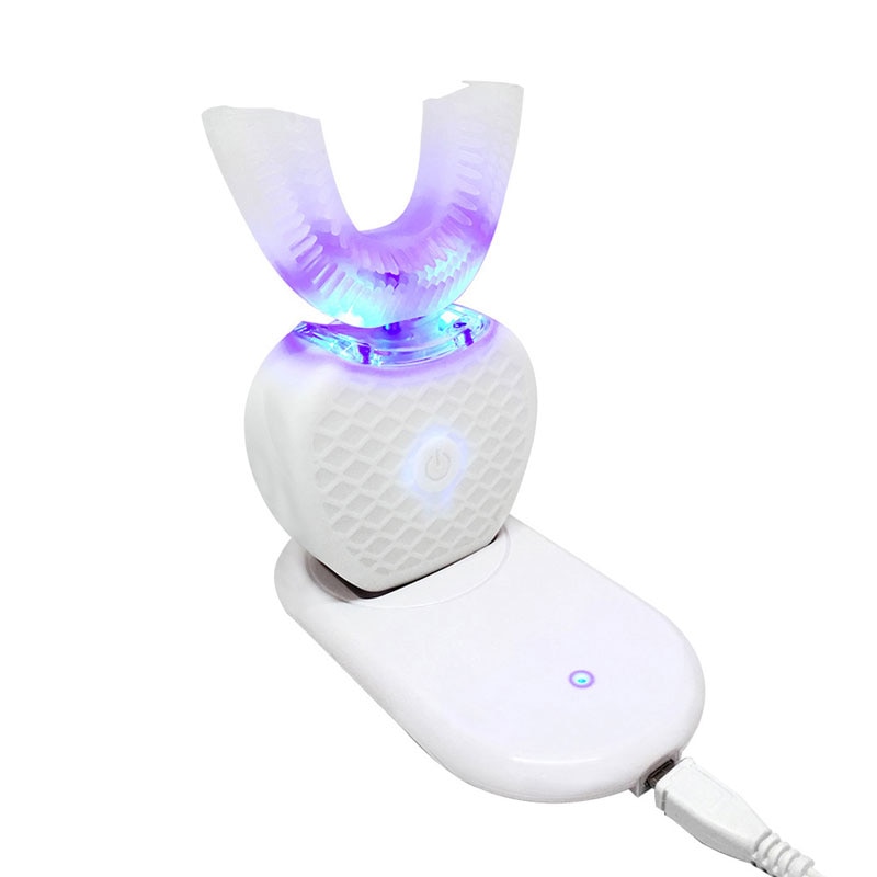 V Weiß Automatische Elektrische Zahnbürste 360 Grad Ultraschall Vibration Elektrische Zähne Pinsel Zähne Bleichen Schönheit Instrument