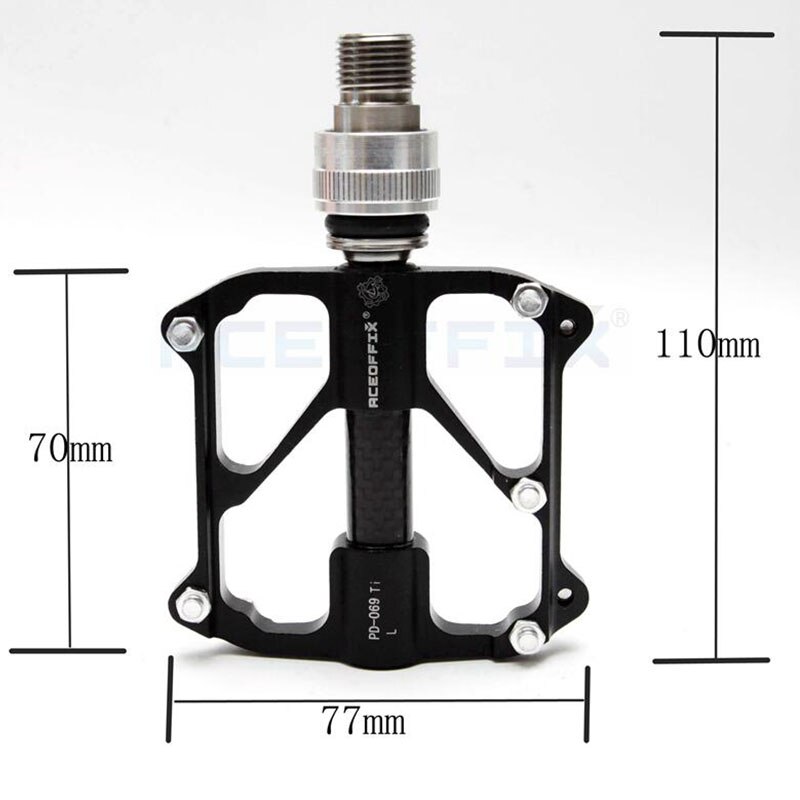Aceoffix – pédale de vélo pliable MKS pour Brompton, axe Ti 3, roulement en alliage de titane, dégagement rapide, 412