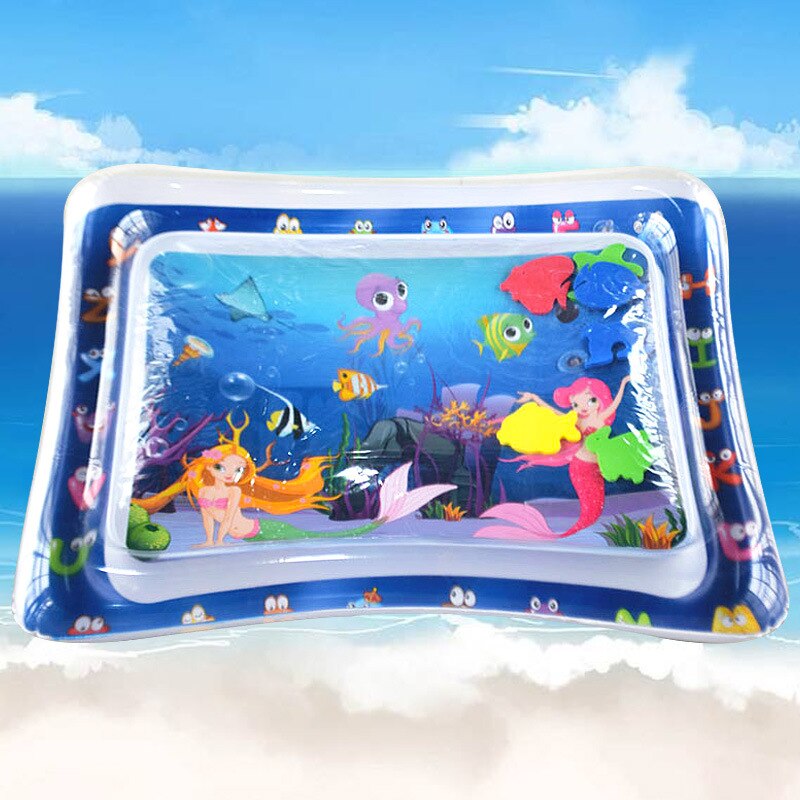 Water Mat Baby Inflatable Patted Pad Baby Inflatable Water Cushion Infant Play Mat Toddler Funny Pat Pad Toys: P 61x51cm