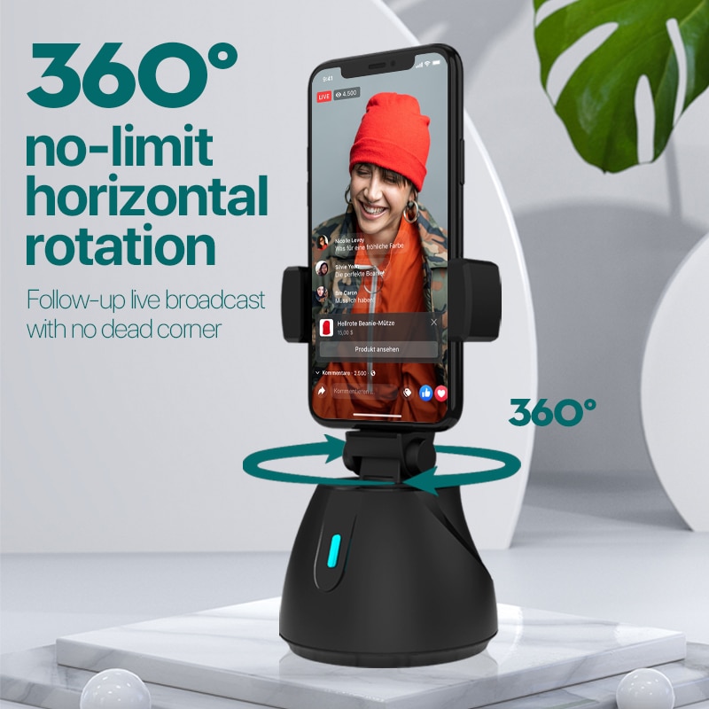 Camera 360 Smartphone Auto Tracking Smart Schieten Telefoon Houder Selfie Stok 360 Rotatie Vlog Schieten Mount Houder