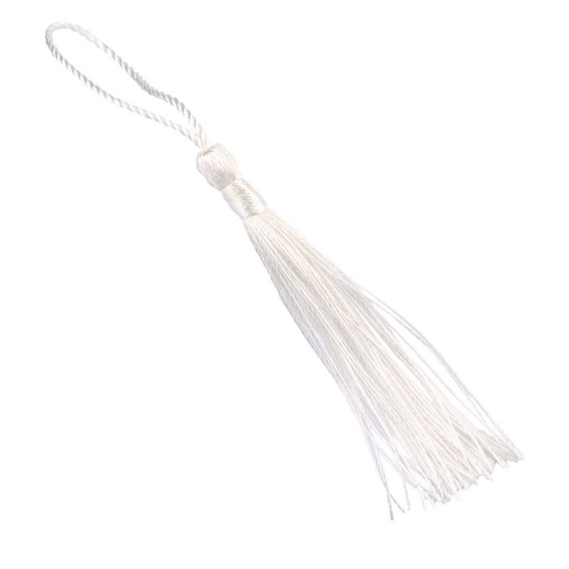 Buddha Bead Counter Decoration Polyester Tassels with Hanging Ring Silk Sewing Bang Trim Decorative Key Tassels Decor: W