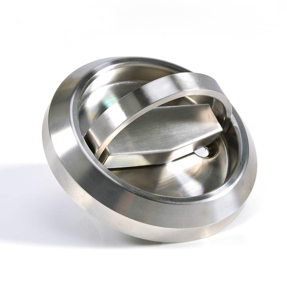 Stainless Steel Hidden Cabinet Knobs and Handles Round Recessed Cupboard Pulls Concealed Door Drawer Furniture Handles