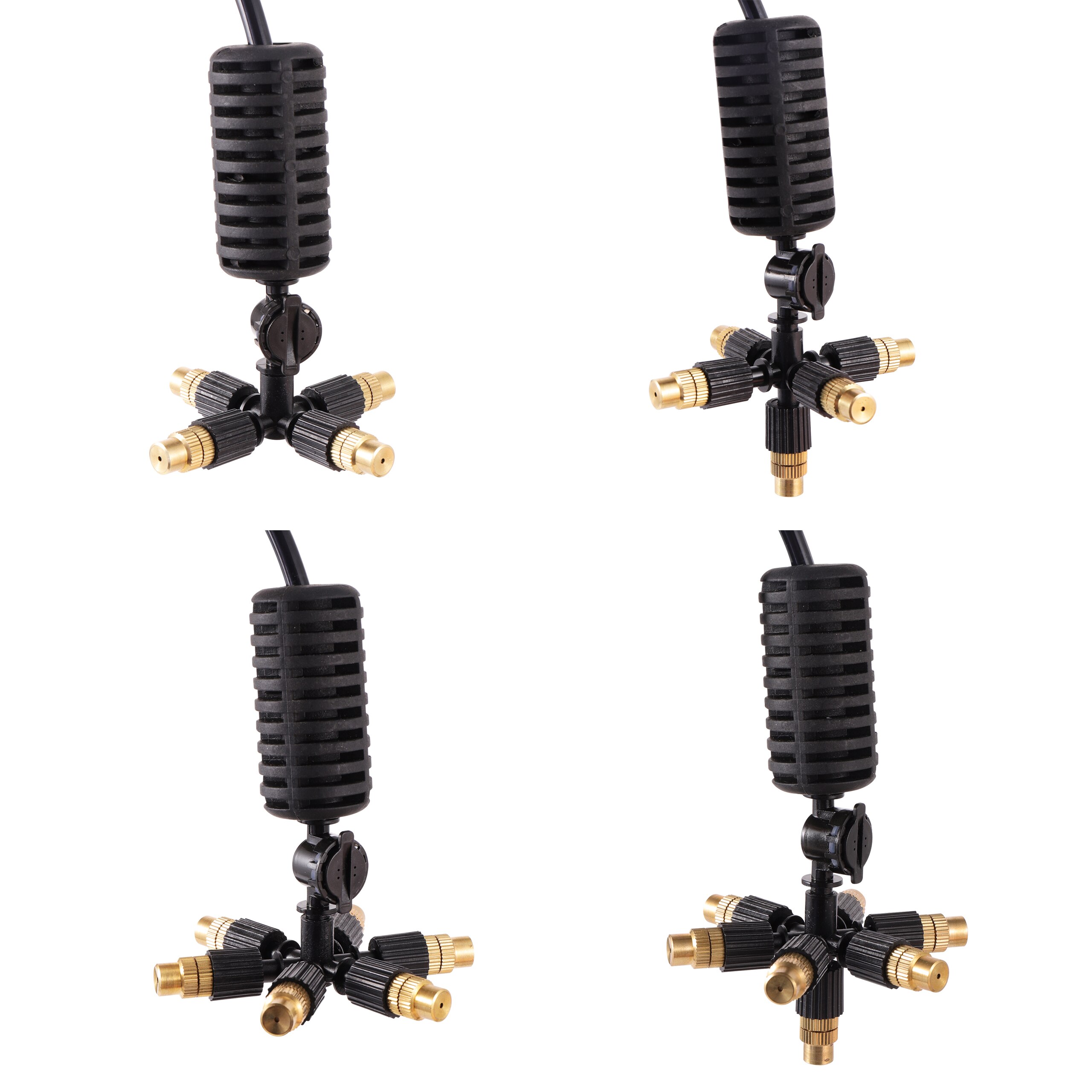 Hanging Sprinklers Kit 4/7mm Hose With Atomization Nozzle Greenhouse Atomizing Nozzle Cooling Humidify Watering Sprinkler 1 Set