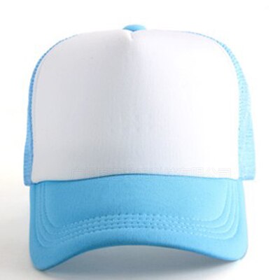 12 stks/partij Leeg Sublimatie Cap Hoed Voor Sublimatie INKT Print DIY Warmte Druk Printing Transfer: Light blue