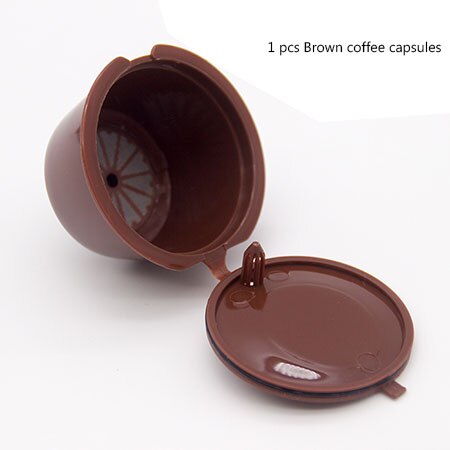 1/2 st / parti påfyllningsbara dolce gusto återanvändbara kapslar kaffekapslar plast kompatibla med nescafe genio, piccolo, esperta: 1 st kaffekapsel