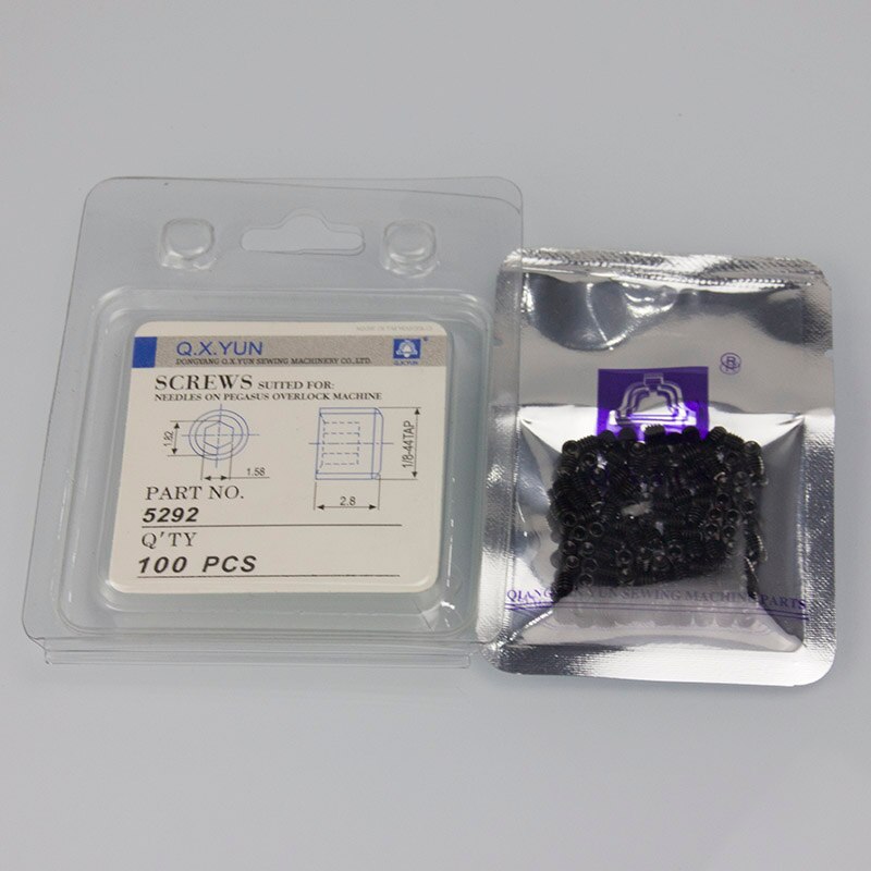 100pcs Sewing machine screw brother pegasus siruba kansai singer typical needle plate /feed dog/presser foot screw .....: 5292