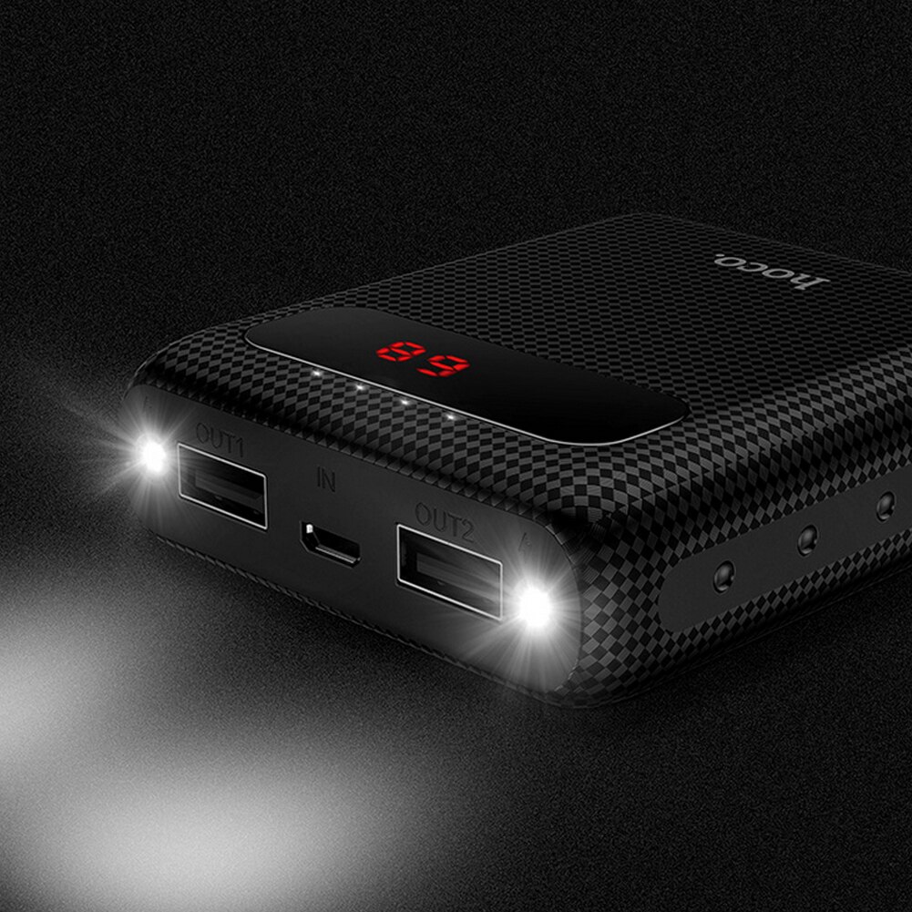 Portable Dual USB 10,000mAh LCD External Battery Charger Power Bank-153009