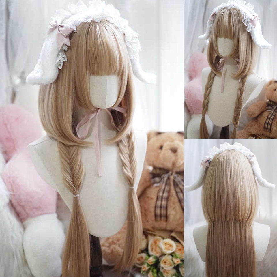Olacare lockig lång vågig rosa blond syntetperuk med spets framtill och fluffig lugg lämplig för dagligt bruk: T1b/30