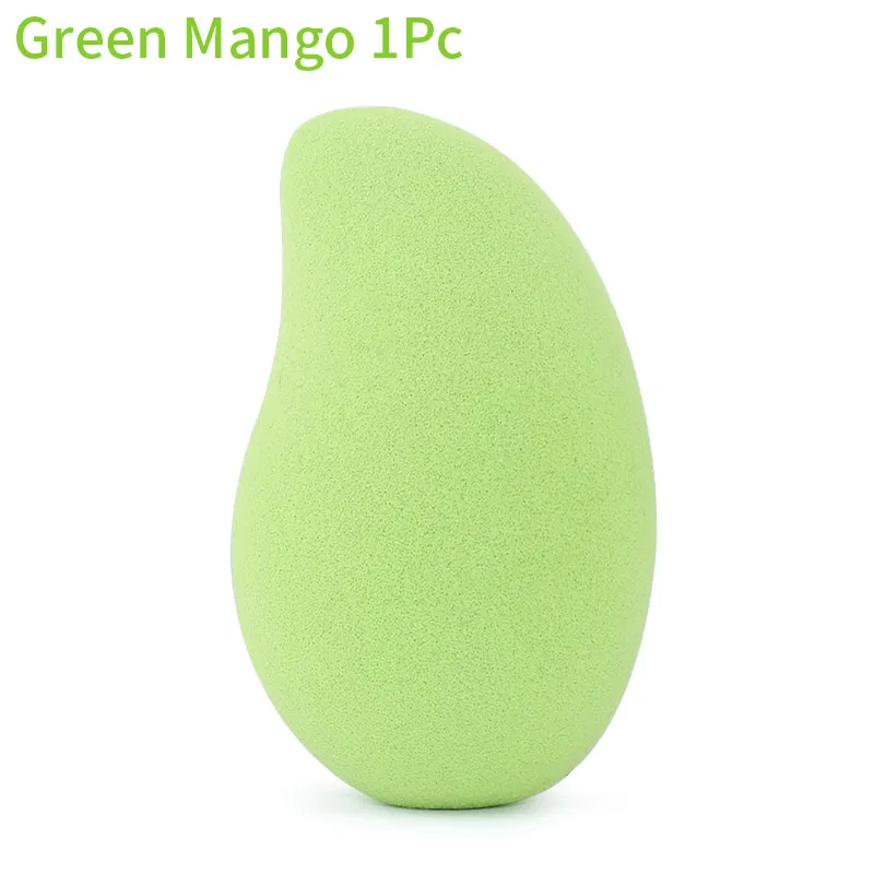 Esponja de maquillaje veteado con forma de gota de agua, esponjas correctoras para base, polvo mezclado húmedo seco, esponja cosmética, accesorios de maquillaje: Verde militar