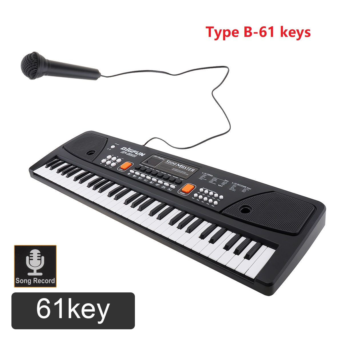 49 / 61 Keys Electronic Keyboard Piano Digital Music Key Board with Microphone Children Musical Enlightenment: light green