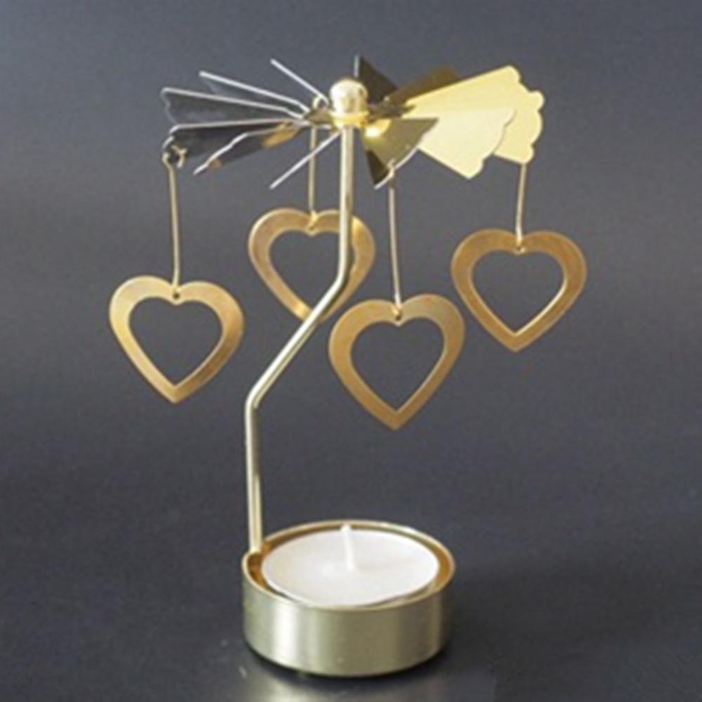 Spinning Rotary Metal Carousel Tea Light Candle Ho... – Grandado