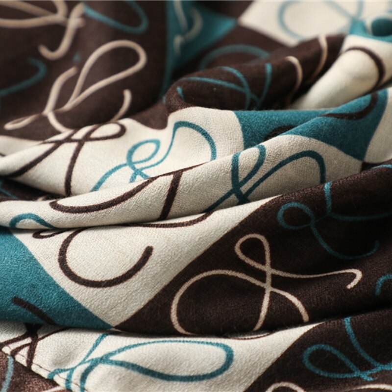 Print dames katoenen sjaal hijab sjaal wikkeldoeken dames geruite foulard wintersjaals pashmina warme sjaals bandana