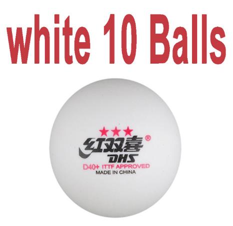 10x DHS D40+ 3Star preferred ABS White Table Tennis Balls: white 10 Balls