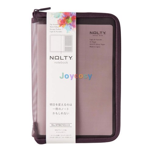 Japan Nolty Notebook Pouch A5/B6 Size Cover Met Card Pocket Pen Houder, multi-Functionele Portfolio Ritssluiting Case: B6 red