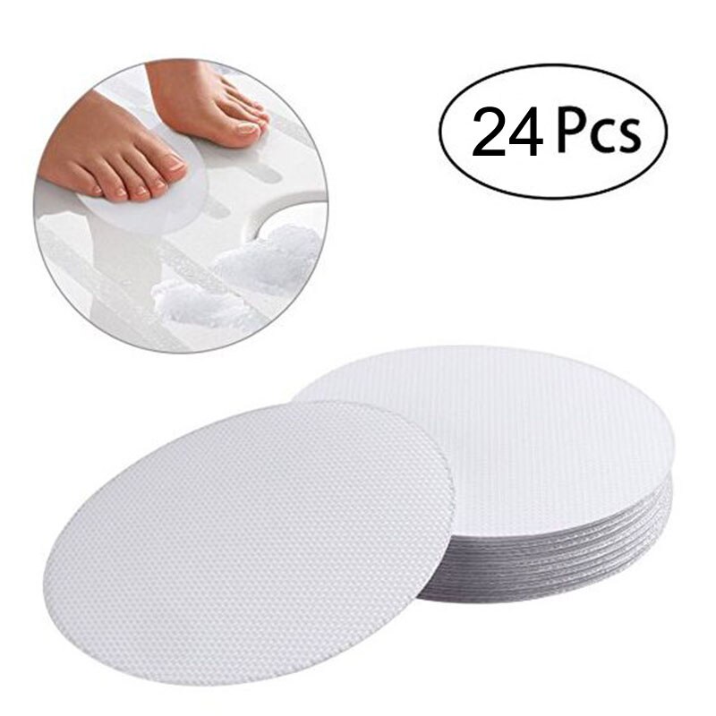 Pegatinas antideslizantes para agarre de baño 12/24, cintas de seguridad antideslizantes para suelo, cintas para ducha, apliques para accesorios de baño: 10x10cm 24pcs