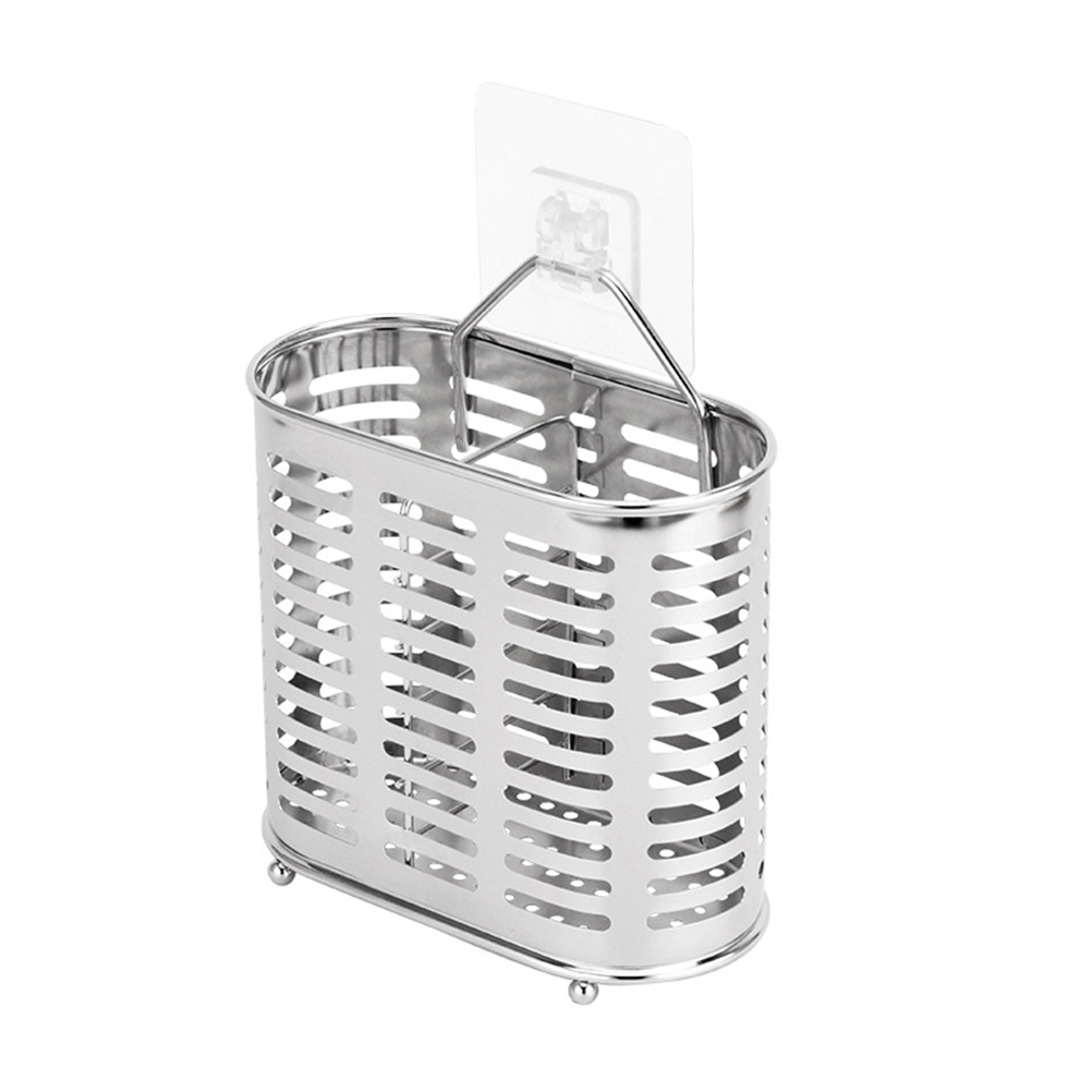 Stainless Steel Chopstick Holder Utensil Organizer Cooking Tool Storage Rack Lightweight Polished Drain Holes Multi