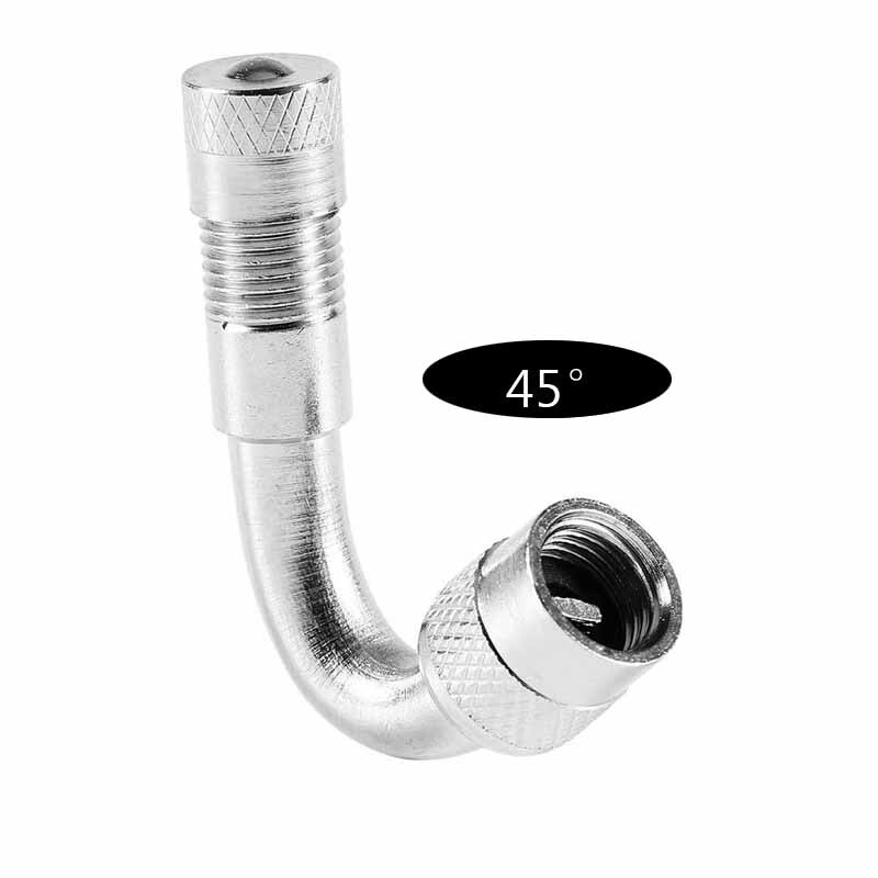 1PC Estensori Della Valvola della gomma del Pneumatico Staminali Estensione Tubo di Ottone Stelo Della Valvola Adattatore 45/90/135 Gradi per Auto Moto Bicycl: T45
