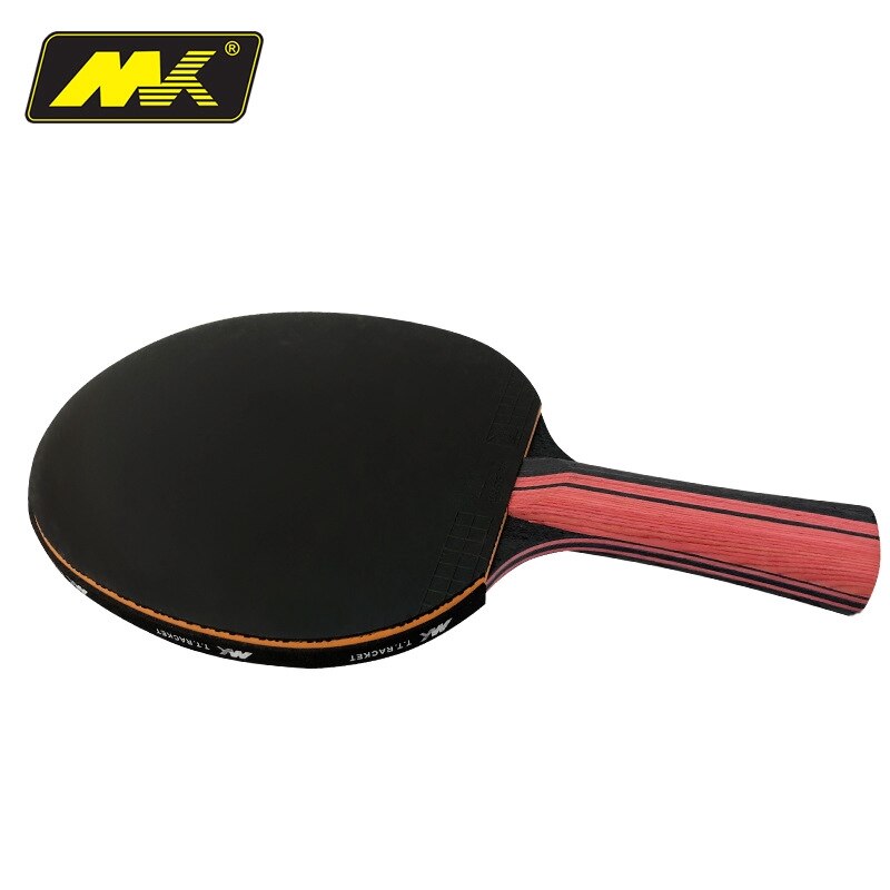 Table Tennis 7 Ply Pure Wood Carbon Table Tennis Racket Double Face Pimples-in Sticky Rubber 6 Star Ping Pong Paddle Bat