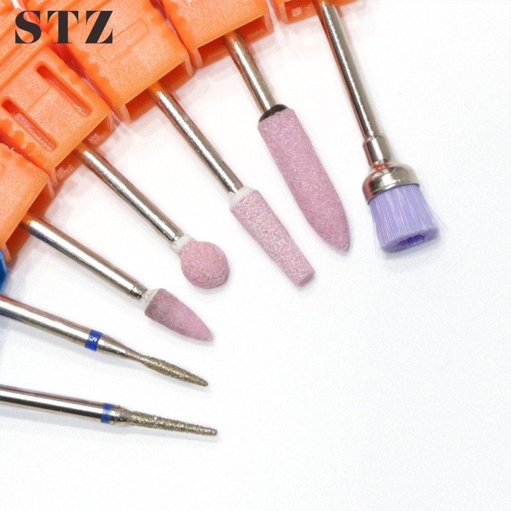Stz 1 stuks professionele diamantfrees voor nagelboorbits, nagelriemverwijderaar, vijlen, elektrische nagelkunstboorgereedschappen stz 045