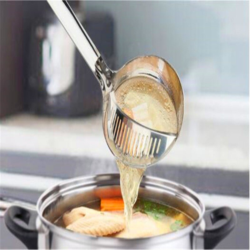 Kitchen Utensils Long Handle Cooking Tool Kitchen Stainless Steel Gadget Soup Ladle /Colander Spoon/ Shovel /Spatula Turner: 418068
