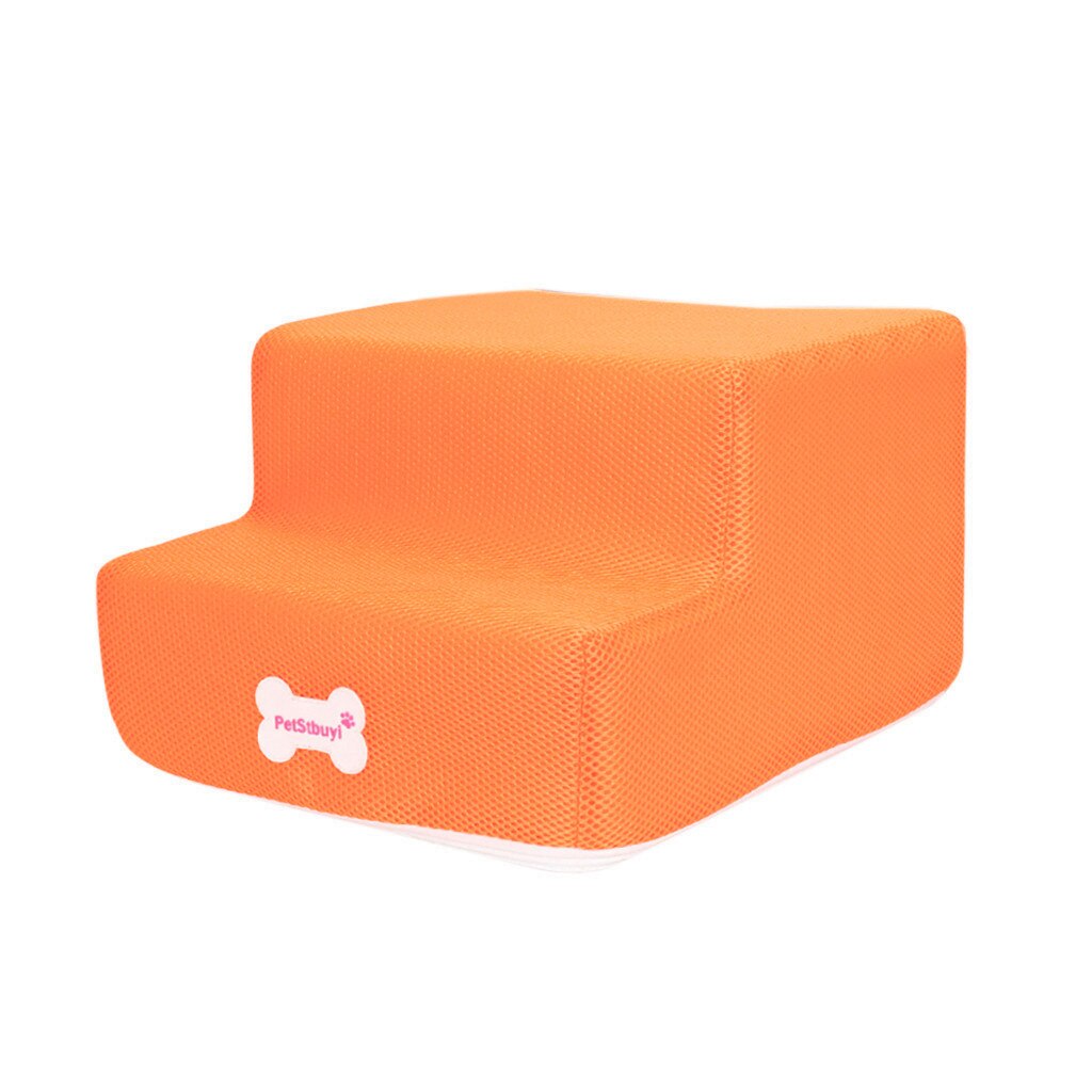 Breathable Mesh Foldable Pet Stairs Detachable Pet Bed Cat Dog Ramp 3 Steps Puppy Dog Non-slip 2 Steps Pet Stairs Dog Access: I