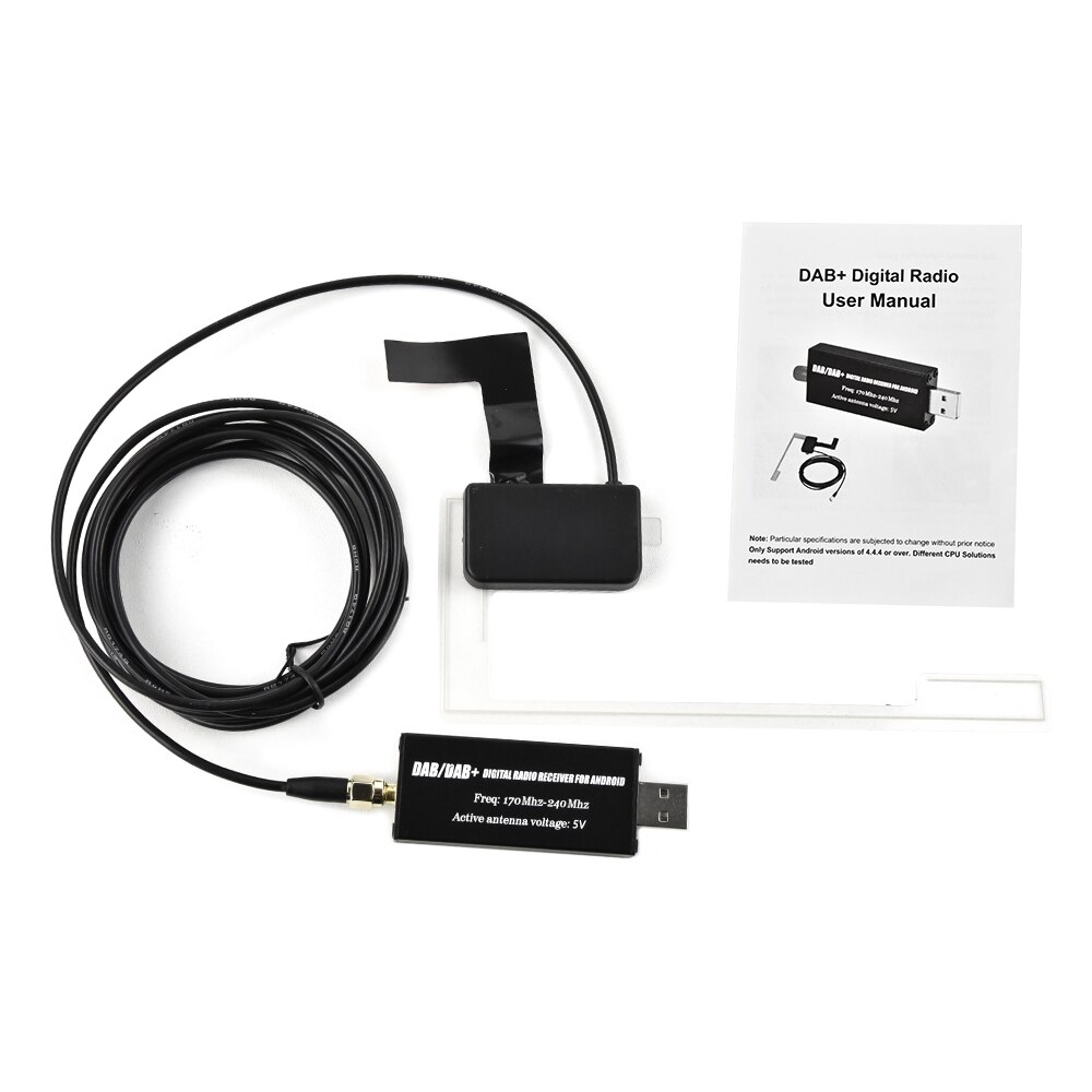 Podofo dab + antenne med usb adapter android bilradio gps stereo mottaker spiller for universal