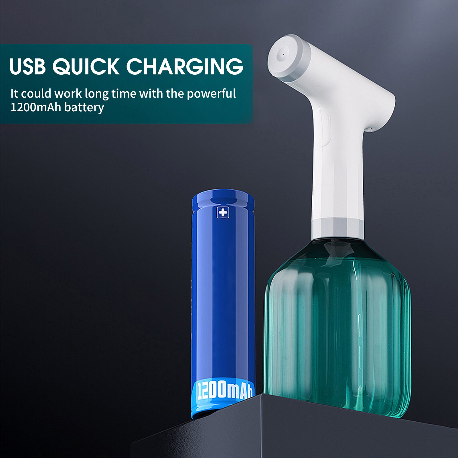 Botella de Spray eléctrica de 900ml para jardinería, regadera automática con temporizador recargable por USB, rociador de jardín con boquilla ajustable