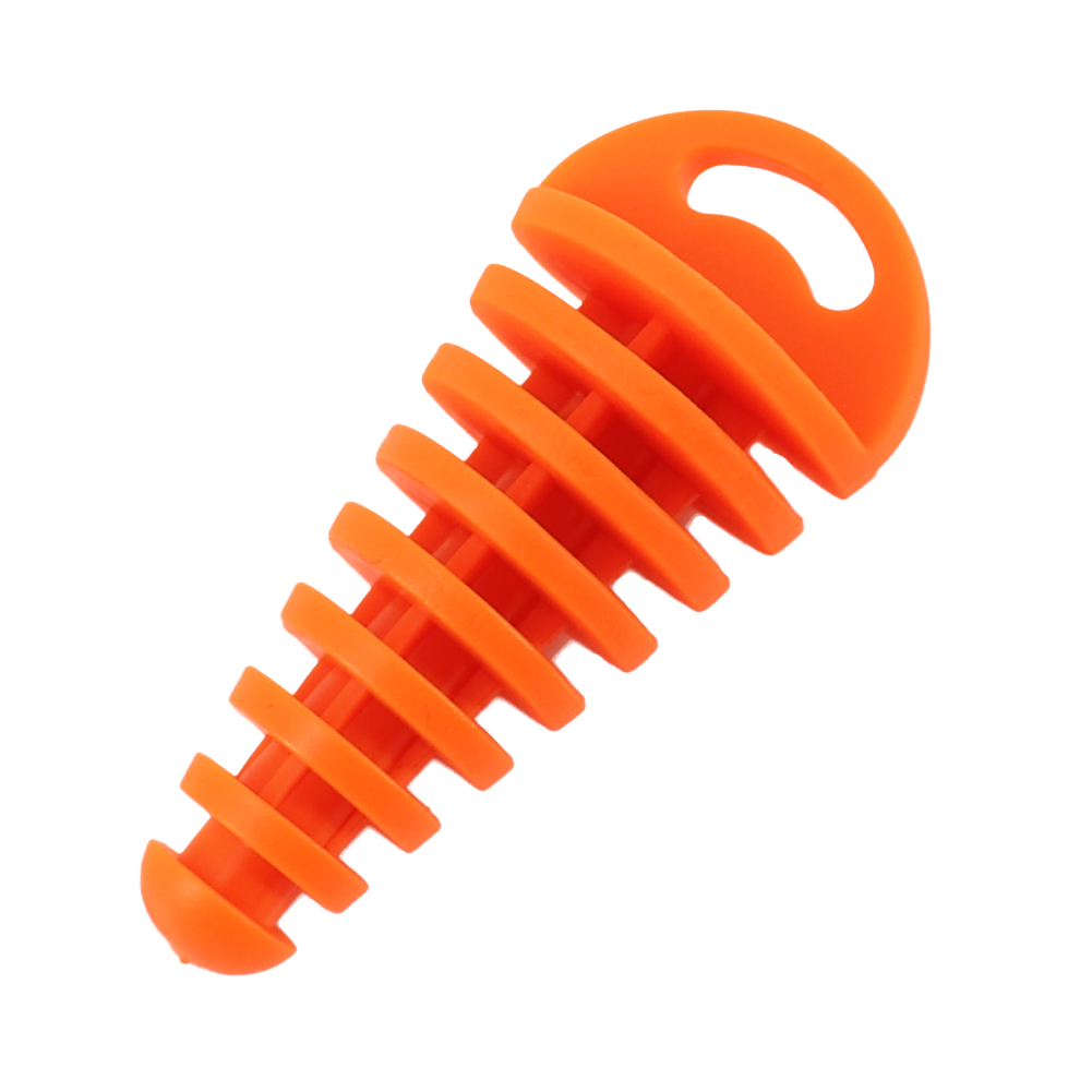Uitlaatpijp Plug Motorfiets Motocross Uitlaat Rubber Ontluchter Plug Uitlaatdemper Wassen Plug Pijp Protector: orenge