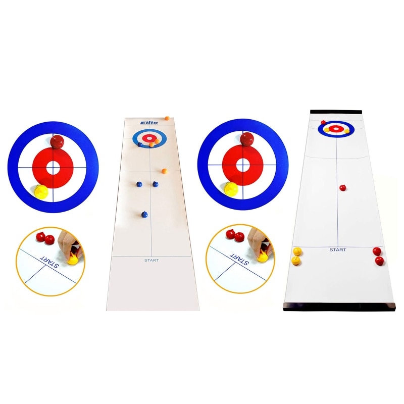 Foldable Mini Curling Table Curling Ball Tabletop Curling Game For Kid Adult Family School Travel Tabletop Culing Game Family Ga