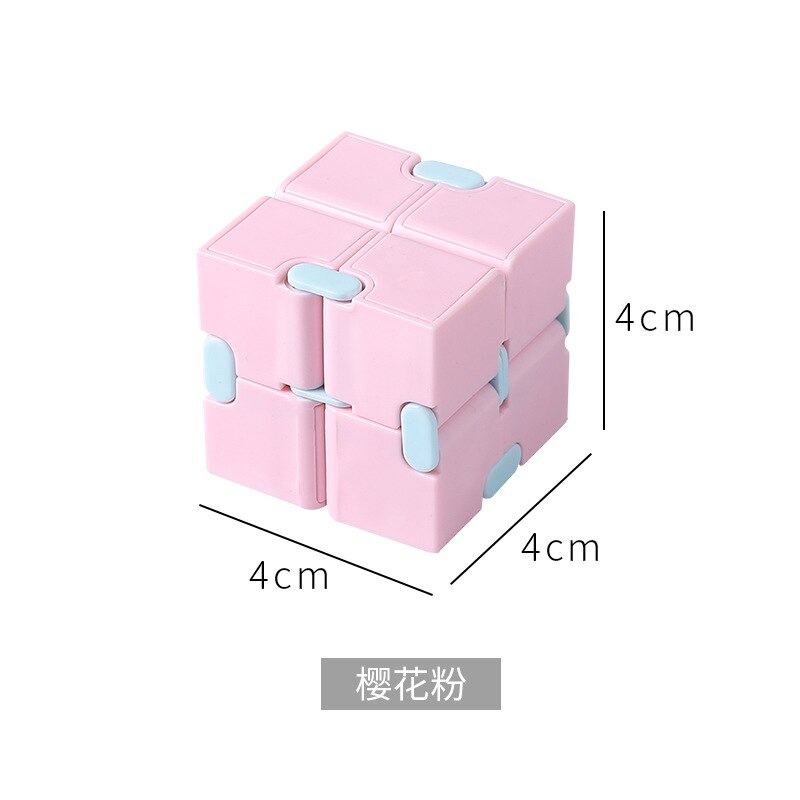 Kids Trend Creatieve Oneindige Magische Kubus Kantoor Flip Cubic Puzzel Stop Stress Reliever Autisme Speelgoed Fidgeting Volwassenen En Kinderen: pink