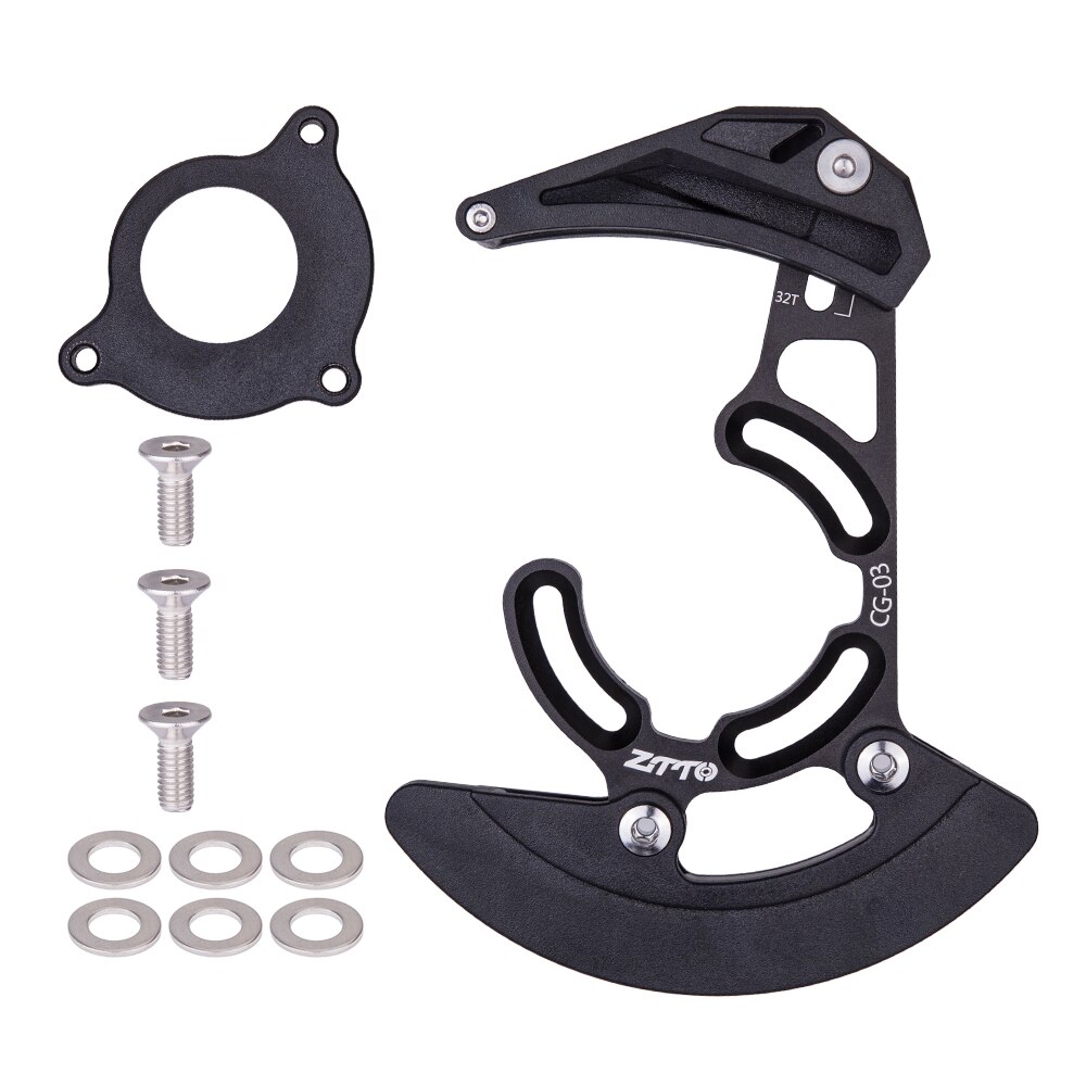 MTB Bike Chain guide Mountain DH downhill Gravel Bike chain guide 1X System ISCG05 BB Mount Black Bicycle chain protector: CG-03 BLACK