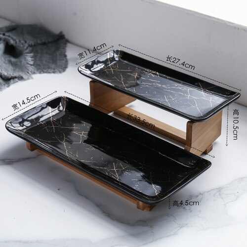 Ceramic Plate White with Stand Afternoon Tea Snack Cake Plate Restaurant Hotel Service Tray Kitchen Storage Supplies Plate Set: B