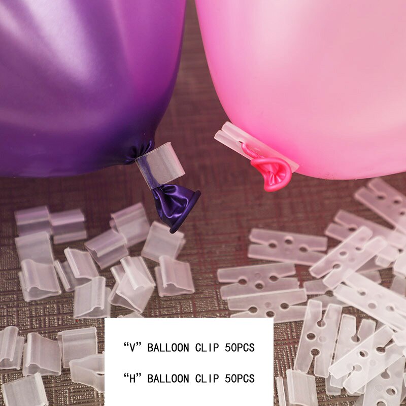 Balloner tilbehør 5m ballon kæde ballon klip lim punkt bånd blomme klip bryllup fest fødselsdag baggrund indretning tilbehør: 100pc bland v og h