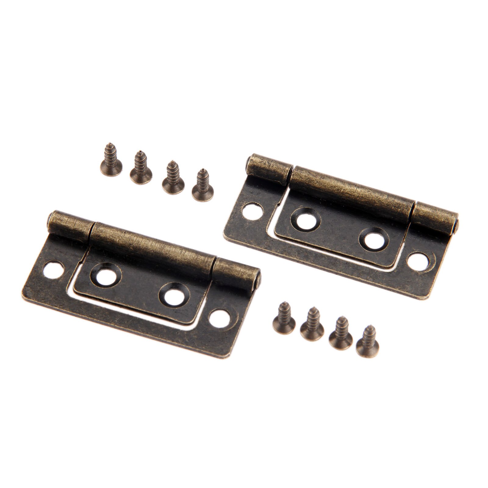 2 uds. Bisagras de muebles antiguos de 50x24mm puerta del cajón de armario bisagra de tope bisagras decorativas de armario para joyero caja de madera