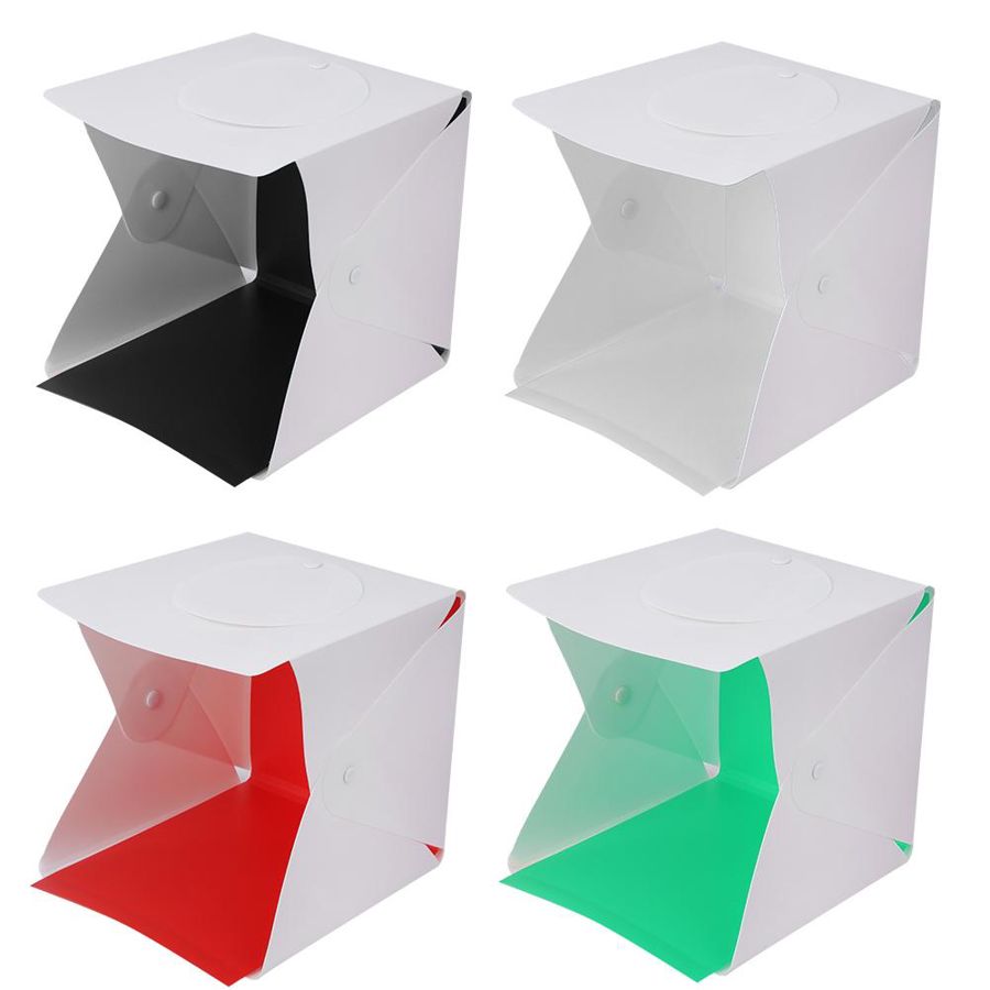 Studio foto Mini Ring Licht Klapp Leuchtkasten Foto Box LED Fotografie Studio Kamera Schießen Zelt caja de luz para fotografia