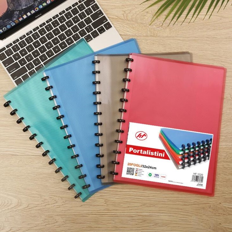 12-hole a4 business office loose-leaf bag rotating folder color booklet student music folder