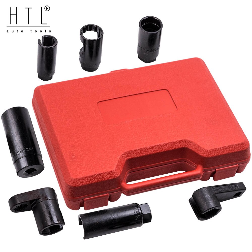 Oxygen Sensor Socket Set 7pc Oxygen Sensor Removal &amp; Installer 3/8&quot; &amp; 1/2&quot;Sq Drive