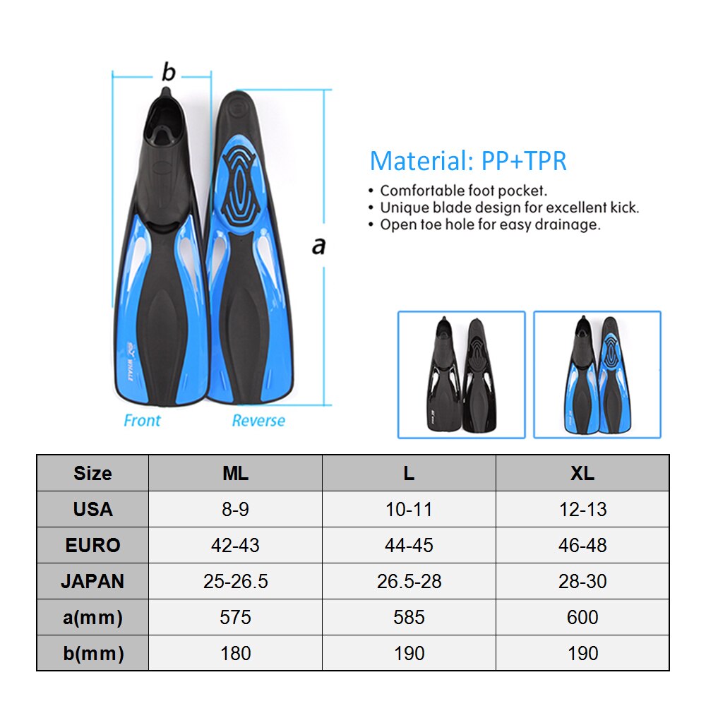 Snorkelbril, flippersset, duikmaskerset, snorkelbril, zwemvinnen, adembuis, uitrustingspakket